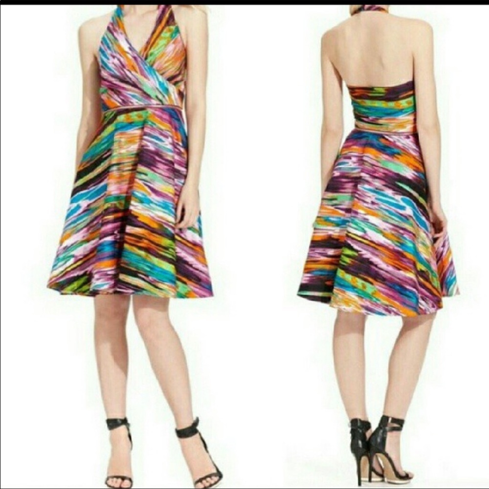 Calvin Klein Colorful Halter Dress